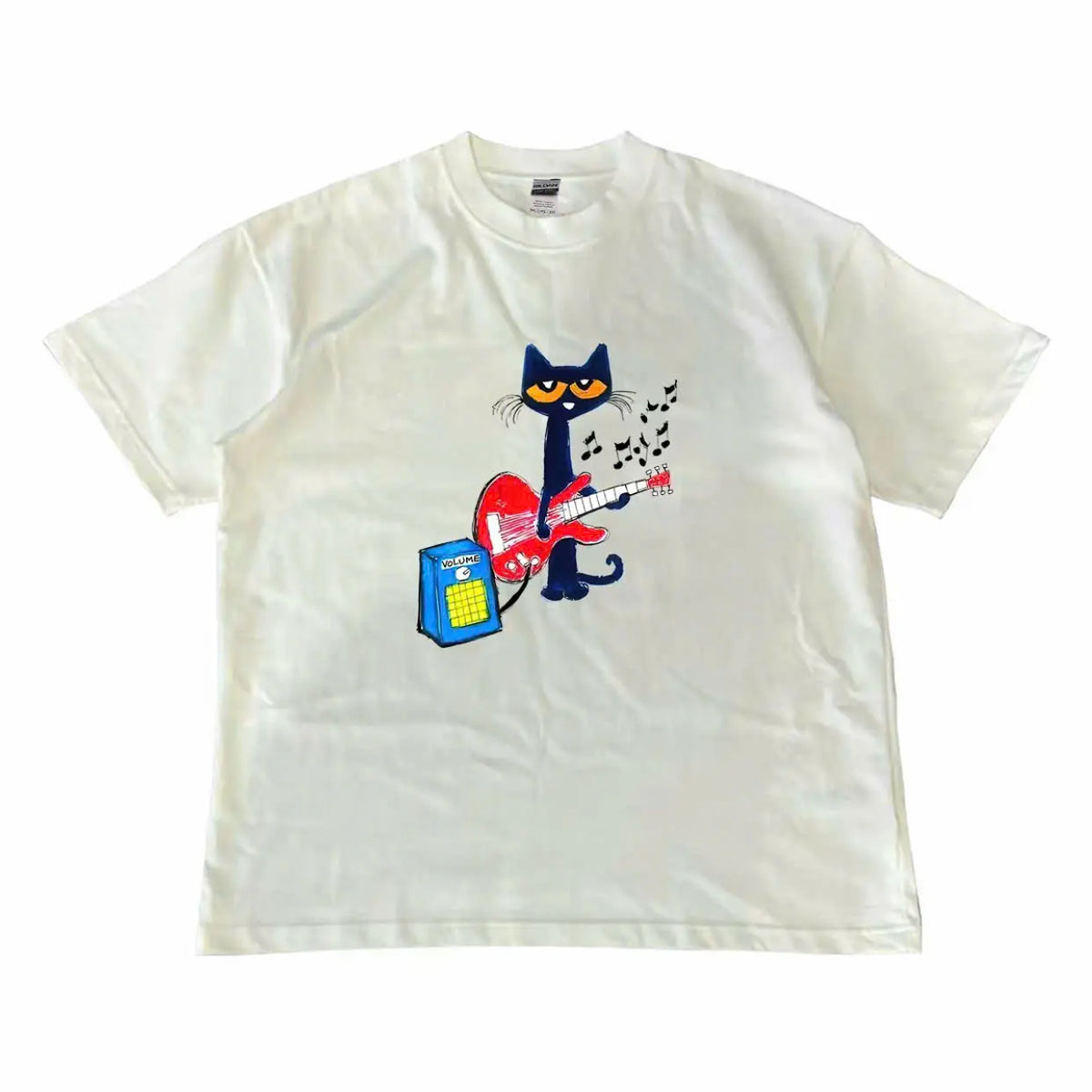 Pete the Cat Playing Guitar Shirt, Baby Tee Graphic Shirt - Menswear Top Tshirt Streetwear party's shirt