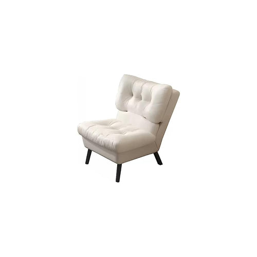 Adjustable Back Recliner,Armless Chair for Living Room,Relaxing Lazy Chair,Double Layer Upholstered,Comfort Leisure Chair Modern Accent Chair (Color : Beige)
