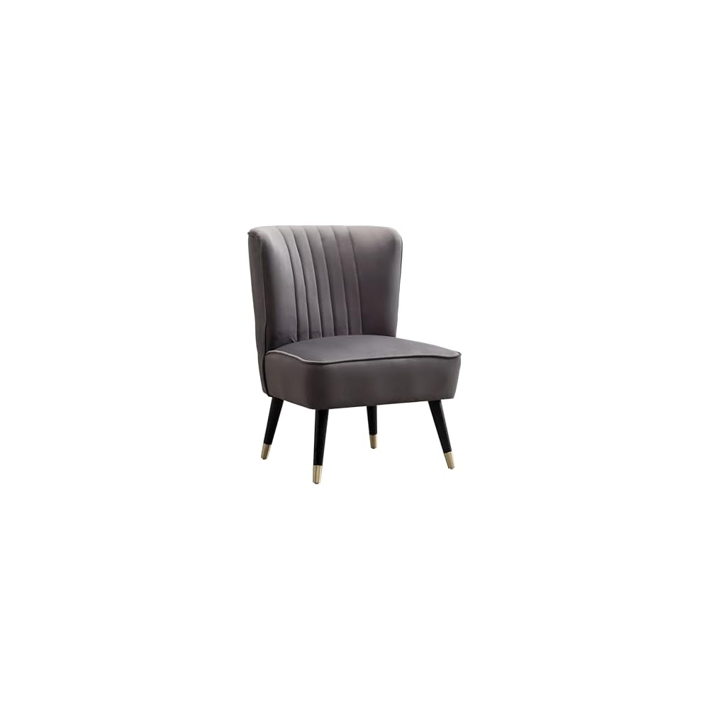 Elon Contemporary Velvet Upholstered Accent Chair, Pink