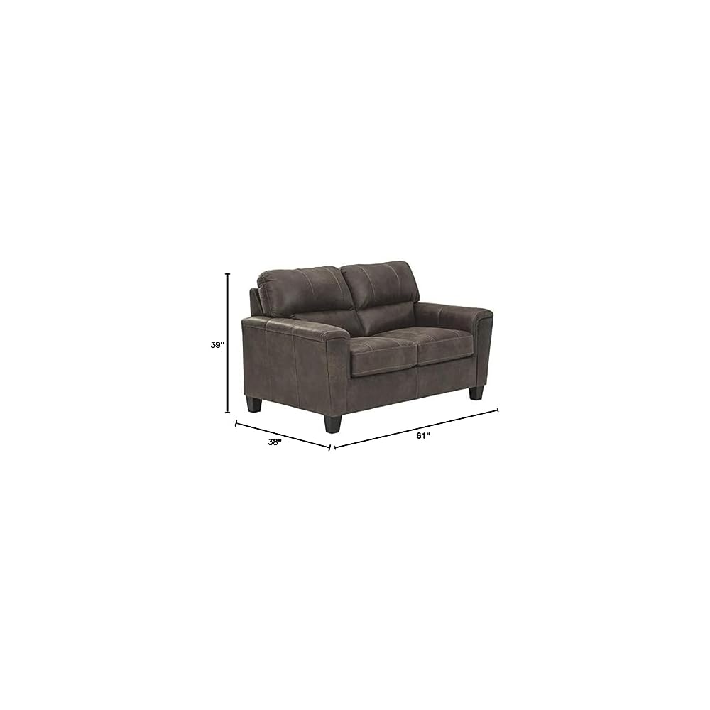 Signature Design by Ashley Navi Loveseat in Smoke