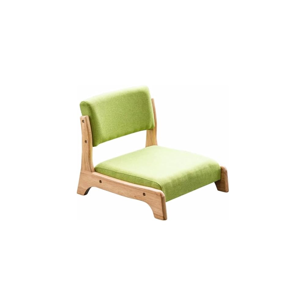 Floor Chair Tatami Chair Made of Wood, high Resilience, Foam Cushion, Solid Wood Back, Perfect for Living Room, Reading, Games, Comfortable Wooden Floor Chair