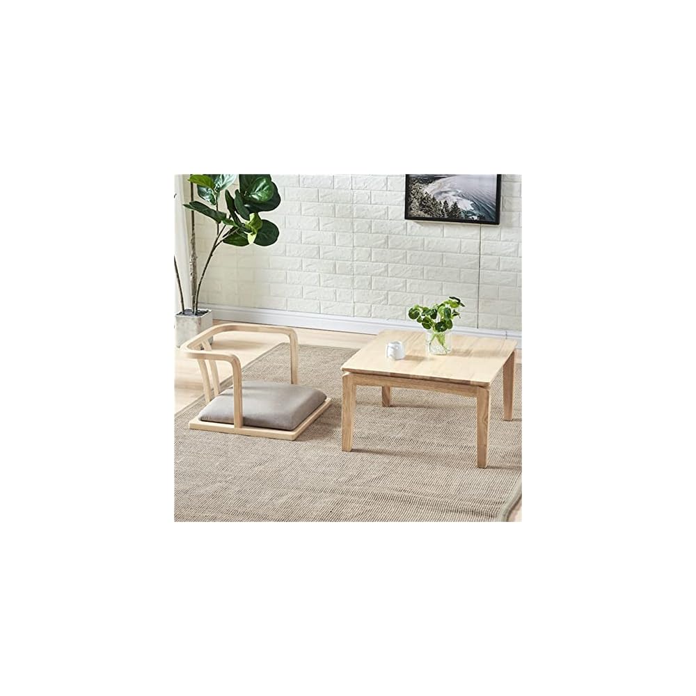 Wood Tatami Legless Floor Chair Sofa Game Seating with Back Support for Living Room Balcony