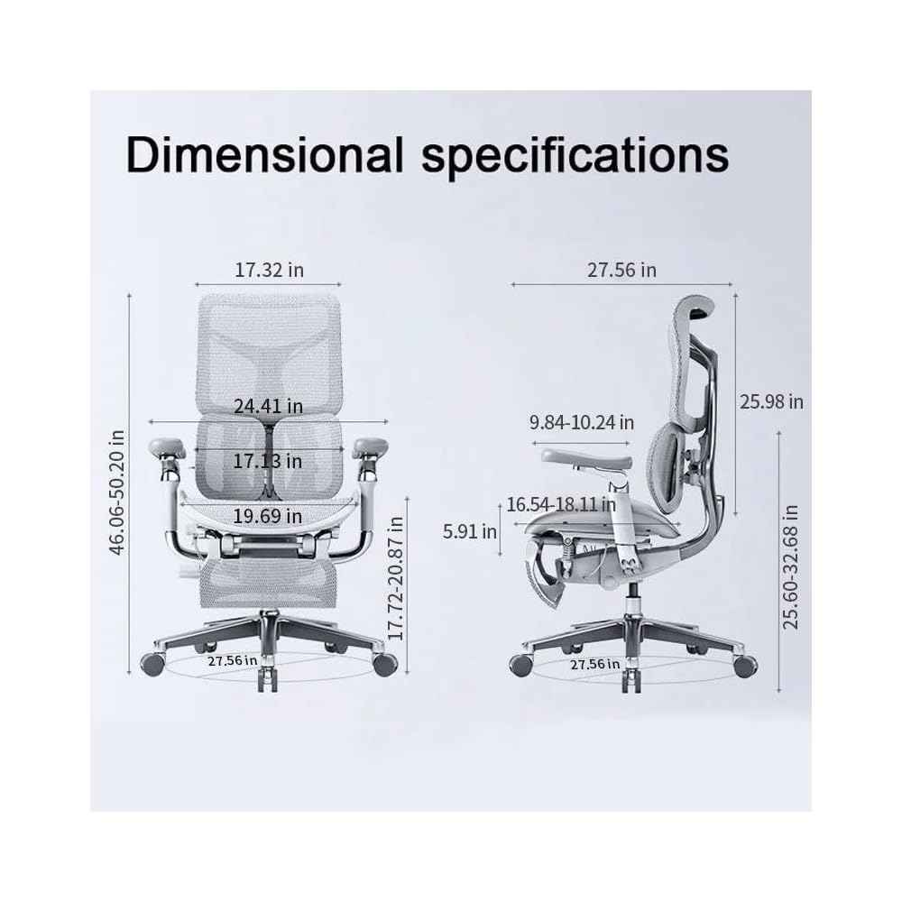 Ergonomic Chair Net, Executive Home Office, with Waist Support, Backrest(D)