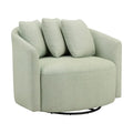 Living Room Chair, Cream Rocking Recliner Chair,Metal 360 Degree Swivel(E)