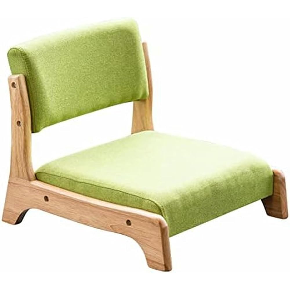 Floor Chair Tatami Chair Made of Wood, high Resilience, Foam Cushion, Solid Wood Back, Perfect for Living Room, Reading, Games, Comfortable Wooden Floor Chair
