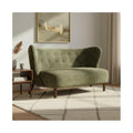 GDFStudio 58 inches Wingback Loveseat, Cozy Chenille Upholstered 2-Seater Sofa, Modern Living Room Armless Sofa, Soft Cushion Seating with Curved Backrest, Button Detail, Wood Legs