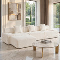 Boneless Cloud Sofa Sectional Couch, Chenille Deep, Beige