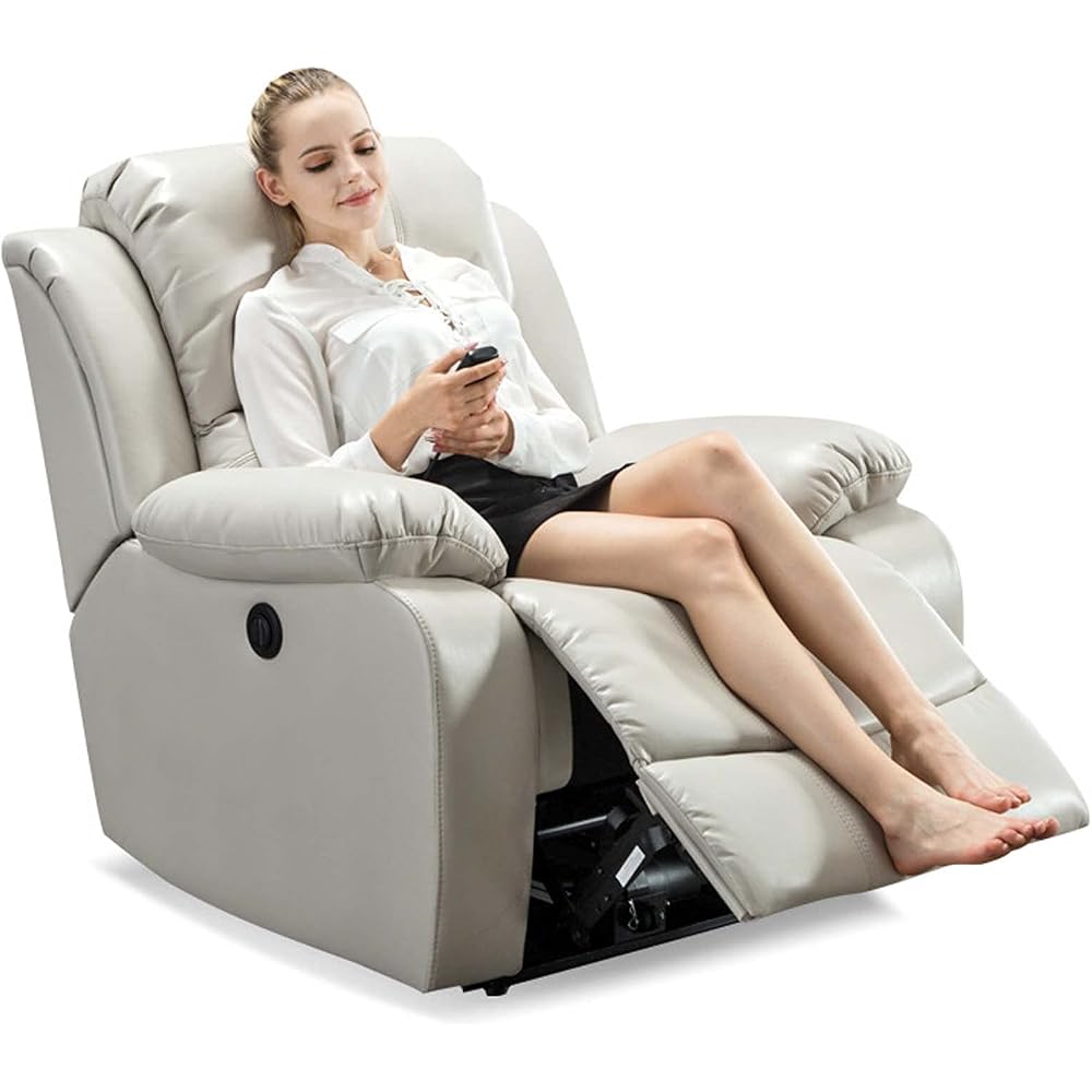 Power Lift Chair Recliner for Elderly Home Theater Seating,Adjustable Single Massage Recliner Sofa with Thicken Widen Armrest Pad with Side Pocket USB Port