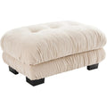 Beige Ottoman for Modular Sectional Sofa, Single Sofa, Ottoman Seat for Convertible Sectional, Chenille Sofa Couch for Living Room, Bedroom, Apartment