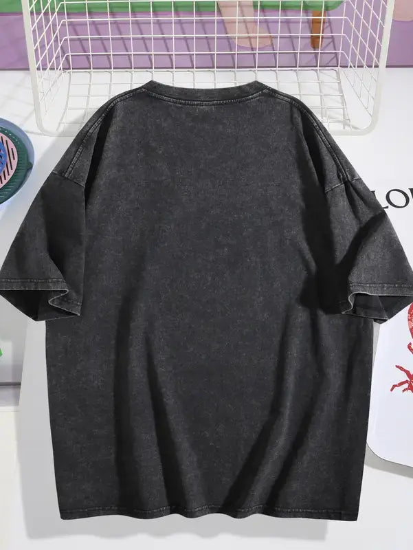 Men's Jujutsu Kaisen Choso Round Neck T-Shirt - Oversized Vintage Distressed 2-Sided Washed Anime Merch, Halloween Streetwear Clothing, Casual Men's Clothing Graphic Top, Tshirt, Graphic Tee