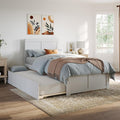 AFI, Canyon Twin XL Platform Bed with Footboard & Trundle, White