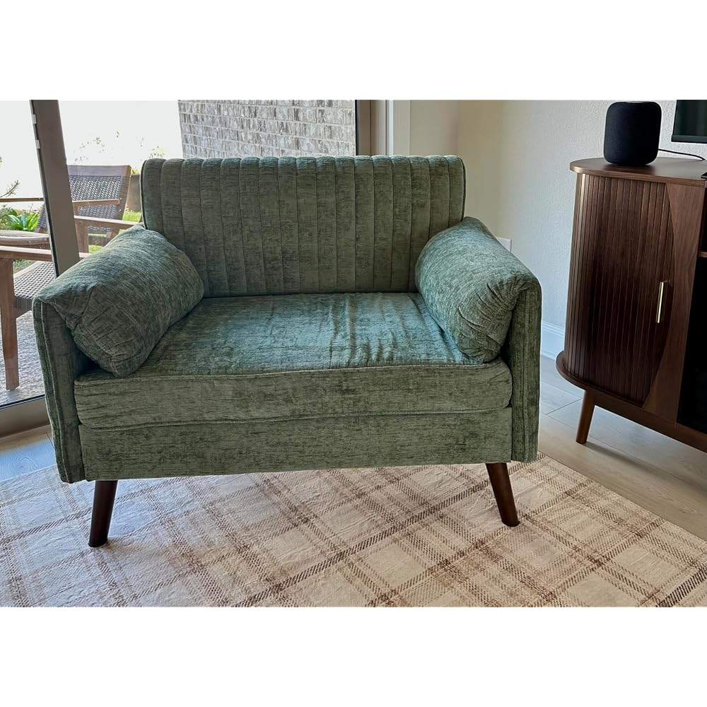 Modern Oversized Accent Reading Chair for Living Room, 43", Chenille, Beige