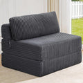 Folding Sofa Bed Convertible 4 in 1 Sleeper Chair Gray Twin