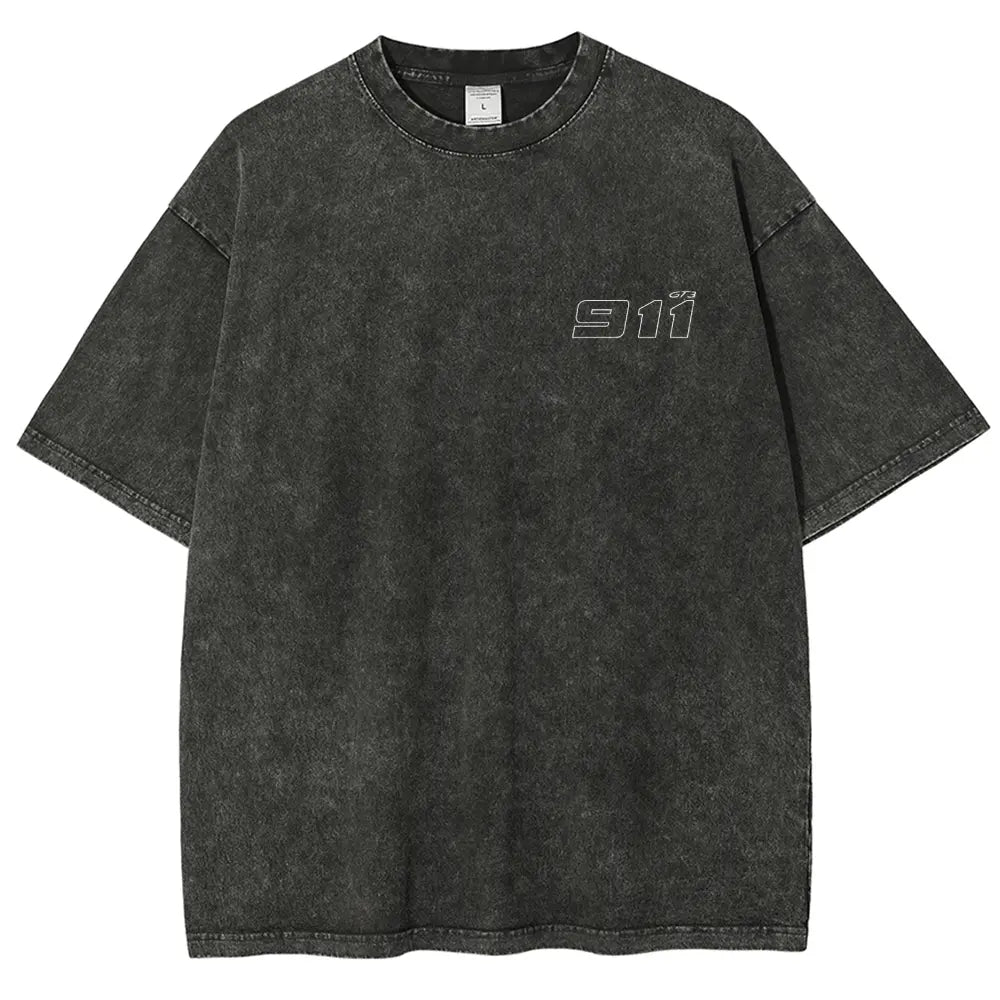 Men's 911 GT3 Racing Good Graphic Tees - Super Soft Washed Cotton Fashion Streetwear Round Neck Casual Top, Boyfriend Birthday Gift, Cool Guys Gifts, Gifts For Boyfriend, Cool Gifts For Guys